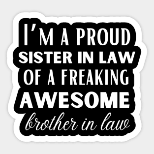 Funny brother in law and World's best  sister in law shirts cute with flowers Sticker
